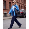 image:imageG4Free Waffle Wide Leg Dress Pants for Women  Pull On Work Pants High Waisted Stretchy TrousersRoyal Blue