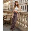 image:imageG4Free Waffle Wide Leg Dress Pants for Women  Pull On Work Pants High Waisted Stretchy TrousersTaupe
