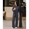 image:imageG4Free Womens Pants Waffle Knit High Waist Wide Leg with Pockets Casual  Wrinkle ResistantStretch Breathable2 Side Pockets4way StretchDark Gray