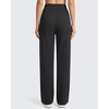 image:imageG4Free Womens Waffle Knit Wide Leg Sweatpants  High Waisted with Pockets Casual Straight Leg PantsBlack