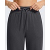 image:imageG4Free Womens Waffle Knit Wide Leg Sweatpants  High Waisted with Pockets Casual Straight Leg PantsDark Gray