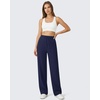 image:imageG4Free Womens Waffle Knit Wide Leg Sweatpants  High Waisted with Pockets Casual Straight Leg PantsRoyal Blue