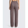 image:imageG4Free Womens Waffle Knit Wide Leg Sweatpants  High Waisted with Pockets Casual Straight Leg PantsTaupe