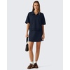 image:imageG4Free Smoofit Modal Soft Polo Shirts for Women Short Sleeve Quarter Zip  Soft amp Stretchy Antiwrinkle QuarterZip Polo Collar Flattering Loose Fit MachineWashable for Business Casual or WorkDark Navy