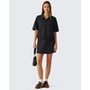 image:imageG4Free Smoofit Modal Soft Polo Shirts for Women Short Sleeve Quarter Zip  Soft amp Stretchy Antiwrinkle QuarterZip Polo Collar Flattering Loose Fit MachineWashable for Business Casual or WorkBlack