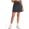 image:imageG4Free WaffleKnit Sweat Skirts for Women High Waisted ALine Drawstring Casual Skirt with Pockets No Builtin ShortsDark Gray