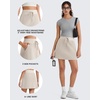 image:imageG4Free WaffleKnit Sweat Skirts for Women High Waisted ALine Drawstring Casual Skirt with Pockets No Builtin ShortsDusty Taupe