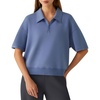 image:imageG4Free Smoofit Modal Soft Polo Shirts for Women Short Sleeve Quarter Zip  Soft amp Stretchy Antiwrinkle QuarterZip Polo Collar Flattering Loose Fit MachineWashable for Business Casual or WorkDenim Blue