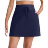 image:imageG4Free WaffleKnit Sweat Skirts for Women High Waisted ALine Drawstring Casual Skirt with Pockets No Builtin ShortsRoyal Blue