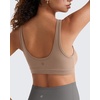image:imageG4Free BareFeel Maternity Bra Wireless Nursing for Breastfeeding V Neck  Crossover Front U Back Nonremovable Pads Wide Straps Comfort Soft BraletteEasy Nursing for SleepampSportsampCasualToffee