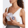 image:imageG4Free BareFeel Maternity Bra Wireless Nursing for Breastfeeding V Neck  Crossover Front U Back Nonremovable Pads Wide Straps Comfort Soft BraletteEasy Nursing for SleepampSportsampCasualPure White