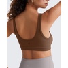 image:imageG4Free BareFeel Maternity Bra Wireless Nursing for Breastfeeding V Neck  Crossover Front U Back Nonremovable Pads Wide Straps Comfort Soft BraletteEasy Nursing for SleepampSportsampCasualDark Coffee