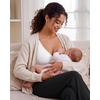 image:imageG4Free BareFeel Maternity Bra Wireless Nursing for Breastfeeding V Neck  Crossover Front U Back Nonremovable Pads Wide Straps Comfort Soft BraletteEasy Nursing for SleepampSportsampCasualPure White