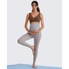 image:imageG4Free BareFeel Maternity Bra Wireless Nursing for Breastfeeding V Neck  Crossover Front U Back Nonremovable Pads Wide Straps Comfort Soft BraletteEasy Nursing for SleepampSportsampCasualDark Coffee