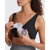 image:imageG4Free BareFeel Maternity Bra Wireless Nursing for Breastfeeding V Neck  Crossover Front U Back Nonremovable Pads Wide Straps Comfort Soft BraletteEasy Nursing for SleepampSportsampCasualBlack