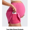 image:imageG4Free BareFeel Maternity Skirt with 2 Pockets Pregnancy Shorts Tennis Golf  Builtin Pockets ShortsA Line Stretchy Over the BumpUPF50 Soft FabricSweat Wickingfor Workout or CasualRose Pink