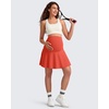 image:imageG4Free BareFeel Maternity Skirt with 2 Pockets Pregnancy Shorts Tennis Golf  Builtin Pockets ShortsA Line Stretchy Over the BumpUPF50 Soft FabricSweat Wickingfor Workout or CasualRust Orange