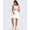 image:imageG4Free BareFeel Maternity Skirt with 2 Pockets Pregnancy Shorts Tennis Golf  Builtin Pockets ShortsA Line Stretchy Over the BumpUPF50 Soft FabricSweat Wickingfor Workout or CasualWhite