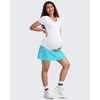 image:imageG4Free BareFeel Maternity Skirt with 2 Pockets Pregnancy Shorts Tennis Golf  Builtin Pockets ShortsA Line Stretchy Over the BumpUPF50 Soft FabricSweat Wickingfor Workout or CasualSky Blue