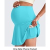 image:imageG4Free BareFeel Maternity Skirt with 2 Pockets Pregnancy Shorts Tennis Golf  Builtin Pockets ShortsA Line Stretchy Over the BumpUPF50 Soft FabricSweat Wickingfor Workout or CasualSky Blue