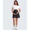 image:imageG4Free BareFeel Maternity Skirt with 2 Pockets Pregnancy Shorts Tennis Golf  Builtin Pockets ShortsA Line Stretchy Over the BumpUPF50 Soft FabricSweat Wickingfor Workout or CasualBlack