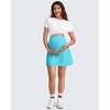 image:imageG4Free BareFeel Maternity Skirt with 2 Pockets Pregnancy Shorts Tennis Golf  Builtin Pockets ShortsA Line Stretchy Over the BumpUPF50 Soft FabricSweat Wickingfor Workout or CasualSky Blue