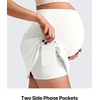 image:imageG4Free BareFeel Maternity Skirt with 2 Pockets Pregnancy Shorts Tennis Golf  Builtin Pockets ShortsA Line Stretchy Over the BumpUPF50 Soft FabricSweat Wickingfor Workout or CasualWhite