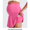 image:imageG4Free BareFeel Maternity Skirt with 2 Pockets Pregnancy Shorts Tennis Golf  Builtin Pockets ShortsA Line Stretchy Over the BumpUPF50 Soft FabricSweat Wickingfor Workout or CasualRose Pink