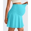 image:imageG4Free BareFeel Maternity Skirt with 2 Pockets Pregnancy Shorts Tennis Golf  Builtin Pockets ShortsA Line Stretchy Over the BumpUPF50 Soft FabricSweat Wickingfor Workout or CasualSky Blue
