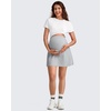 image:imageG4Free BareFeel Maternity Skirt with 2 Pockets Pregnancy Shorts Tennis Golf  Builtin Pockets ShortsA Line Stretchy Over the BumpUPF50 Soft FabricSweat Wickingfor Workout or CasualGrey