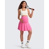 image:imageG4Free BareFeel Maternity Skirt with 2 Pockets Pregnancy Shorts Tennis Golf  Builtin Pockets ShortsA Line Stretchy Over the BumpUPF50 Soft FabricSweat Wickingfor Workout or CasualRose Pink