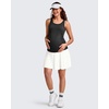 image:imageG4Free BareFeel Maternity Skirt with 2 Pockets Pregnancy Shorts Tennis Golf  Builtin Pockets ShortsA Line Stretchy Over the BumpUPF50 Soft FabricSweat Wickingfor Workout or CasualWhite