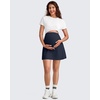 image:imageG4Free BareFeel Maternity Skirt with 2 Pockets Pregnancy Shorts Tennis Golf  Builtin Pockets ShortsA Line Stretchy Over the BumpUPF50 Soft FabricSweat Wickingfor Workout or CasualDark Navy