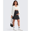image:imageG4Free BareFeel Maternity Skirt with 2 Pockets Pregnancy Shorts Tennis Golf  Builtin Pockets ShortsA Line Stretchy Over the BumpUPF50 Soft FabricSweat Wickingfor Workout or CasualBlack