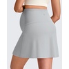 image:imageG4Free BareFeel Maternity Skirt with 2 Pockets Pregnancy Shorts Tennis Golf  Builtin Pockets ShortsA Line Stretchy Over the BumpUPF50 Soft FabricSweat Wickingfor Workout or CasualGrey