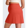 image:imageG4Free BareFeel Maternity Skirt with 2 Pockets Pregnancy Shorts Tennis Golf  Builtin Pockets ShortsA Line Stretchy Over the BumpUPF50 Soft FabricSweat Wickingfor Workout or CasualRust Orange