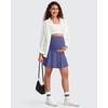 image:imageG4Free BareFeel Maternity Skirt with 2 Pockets Pregnancy Shorts Tennis Golf  Builtin Pockets ShortsA Line Stretchy Over the BumpUPF50 Soft FabricSweat Wickingfor Workout or CasualDark Purple