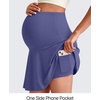 image:imageG4Free BareFeel Maternity Skirt with 2 Pockets Pregnancy Shorts Tennis Golf  Builtin Pockets ShortsA Line Stretchy Over the BumpUPF50 Soft FabricSweat Wickingfor Workout or CasualDark Purple
