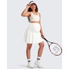 image:imageG4Free BareFeel Maternity Skirt with 2 Pockets Pregnancy Shorts Tennis Golf  Builtin Pockets ShortsA Line Stretchy Over the BumpUPF50 Soft FabricSweat Wickingfor Workout or CasualWhite