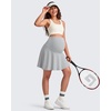 image:imageG4Free BareFeel Maternity Skirt with 2 Pockets Pregnancy Shorts Tennis Golf  Builtin Pockets ShortsA Line Stretchy Over the BumpUPF50 Soft FabricSweat Wickingfor Workout or CasualGrey