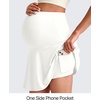 image:imageG4Free BareFeel Maternity Skirt with 2 Pockets Pregnancy Shorts Tennis Golf  Builtin Pockets ShortsA Line Stretchy Over the BumpUPF50 Soft FabricSweat Wickingfor Workout or CasualWhite