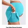 image:imageG4Free BareFeel Maternity Skirt with 2 Pockets Pregnancy Shorts Tennis Golf  Builtin Pockets ShortsA Line Stretchy Over the BumpUPF50 Soft FabricSweat Wickingfor Workout or CasualSky Blue