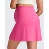 image:imageG4Free BareFeel Maternity Skirt with 2 Pockets Pregnancy Shorts Tennis Golf  Builtin Pockets ShortsA Line Stretchy Over the BumpUPF50 Soft FabricSweat Wickingfor Workout or CasualRose Pink