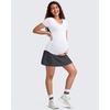 image:imageG4Free BareFeel Maternity Skirt with 2 Pockets Pregnancy Shorts Tennis Golf  Builtin Pockets ShortsA Line Stretchy Over the BumpUPF50 Soft FabricSweat Wickingfor Workout or CasualDark Gray