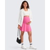 image:imageG4Free BareFeel Maternity Skirt with 2 Pockets Pregnancy Shorts Tennis Golf  Builtin Pockets ShortsA Line Stretchy Over the BumpUPF50 Soft FabricSweat Wickingfor Workout or CasualRose Pink
