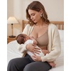 image:imageG4Free Barefeel Nursing Bras for Breastfeeding Seamless Maternity Bra  Wirefree U Back Removable Pads Builtin Support Band Onehanded Clips Adjustable Straps for Sleep Yoga or PostpartumToffee
