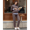 image:imageG4Free EverGoing Maternity Work Pants Pregnancy Tapered Ankle Trousers  with Pockets Over the Belly Soft Stretch Relaxed Fit for Casual Office or BusinessTaupe