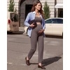 image:imageG4Free EverGoing Maternity Work Pants Pregnancy Tapered Ankle Trousers  with Pockets Over the Belly Soft Stretch Relaxed Fit for Casual Office or BusinessTaupe