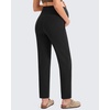 image:imageG4Free EverGoing Maternity Work Pants Pregnancy Tapered Ankle Trousers  with Pockets Over the Belly Soft Stretch Relaxed Fit for Casual Office or BusinessBlack