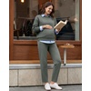image:imageG4Free EverGoing Maternity Work Pants Pregnancy Tapered Ankle Trousers  with Pockets Over the Belly Soft Stretch Relaxed Fit for Casual Office or BusinessGray Sage